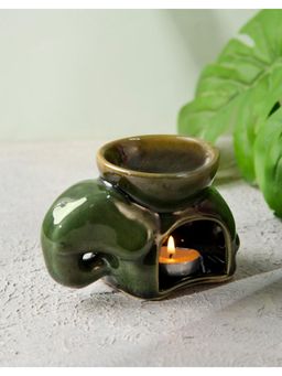 Fabindia - Green Elara Glazed Ceramic Burner