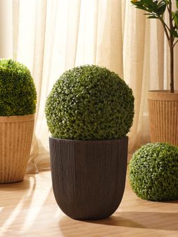 Pure Home + Living - Black Recycled Plastic Pot - (M)