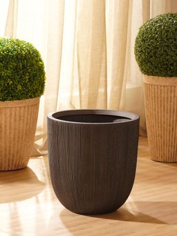Pure Home + Living - Black Recycled Plastic Pot - Large