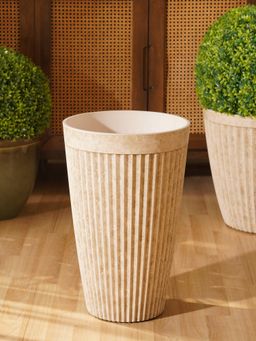 Pure Home + Living - Ivory Recycled Plastic Pot - Large