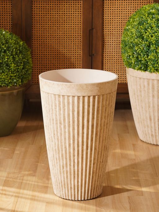 Pure Home + Living Ivory Recycled Plastic Pot - Large