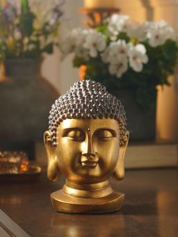 Pure Home + Living - Antique Gold Polyresin Buddha Head - Small