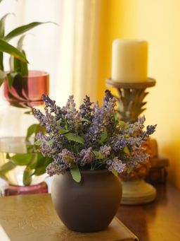 Pure Home + Living - Purple Artificial Lavender In Ceramic Pot