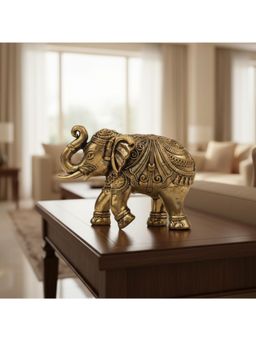 eCraftIndia - Brass Elephant Statue Decorative Showpiece Gift For Diwali Housewarming Birthday