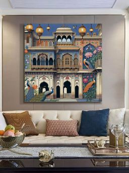 999Store - Palace Art Print Intricate Murals, And Elegant Peacocks