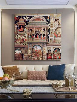 999Store - Palace Art Print Intricate Murals, And Cultural Figures