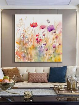 999Store - Whimsical Watercolor Wildflower Meadow Art Print