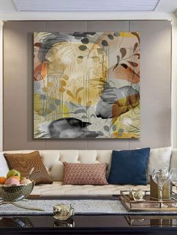 999Store - Abstract Organic Shapes Art Print - Contemporary Painting With Earthy Color Palette