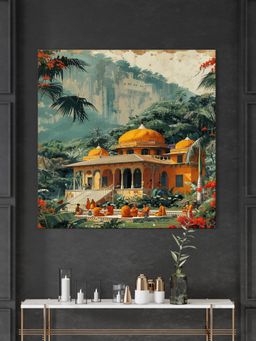 999Store - The Golden Temple Amidst Nature A Beautiful Painting