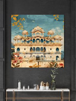 999Store - Featuring A Beautifully Detailed Haveli, Showcasing The Rich Indian Art Painting