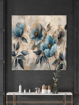 999Store - Whispers Of Blue Blossoms Flowers Depicted In The Artwork Flowers Painting