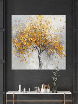 999Store - Tree Art With Yellow Leaf Modern Art painting Tree Paintings