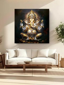 999Store - The Eternal Lotus Canvas Painting Vastu Art, Indian God Painting Wall Art