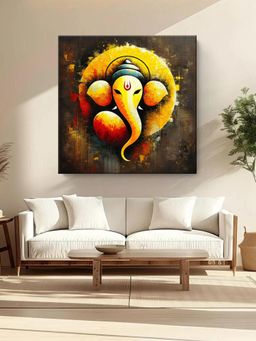 999Store - Canvas Painting Indian Mythology Art, Meditation Wall Decor, Ganesh Canvas