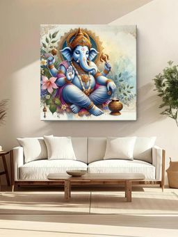 999Store - Canvas Painting Indian Spiritual Art, Ganesh Wall Decor
