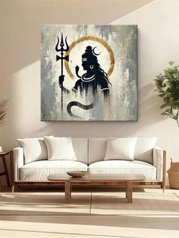 999Store - Mystical Silhouette Of Lord Shiva With Trishul - Canvas Painting