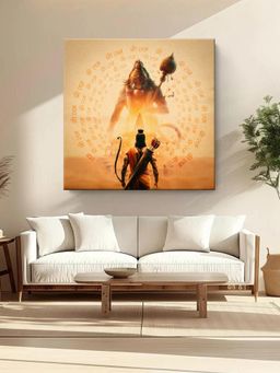 999Store - Lord Ram And Hanuman With Glowing Divine Presence - Canvas Painting