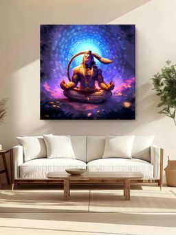 999Store - Hanuman Meditating In Ice Cave Canvas Painting