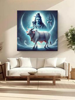 999Store - Shiva With Nandi Canvas Painting