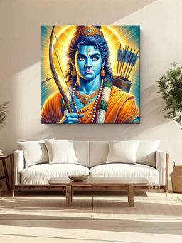 999Store - Vibrant Lord Rama Canvas Painting