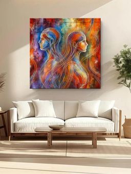 999Store - Abstract Twin Silhouettes Canvas Painting