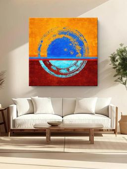 999Store - Modern Art With Blue And Orange Hues For Stylish Home And Office Wall Decor