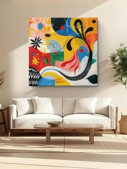 999Store - Vibrant Abstract Nature Canvas: Playful And Colourful Painting