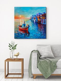 999Store - Seaside Sunset Canvas-Wrapped Painting Elegant Art For Relaxing Spaces