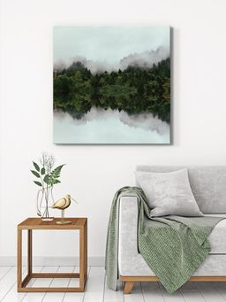 999Store - Misty Forest Reflection Canvas-Wrapped Painting