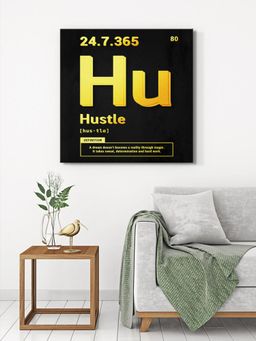999Store - Motivational 'Hustle' Typography Canvas-Wrapped Painting