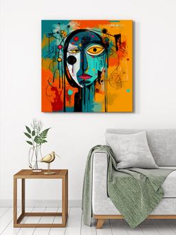 999Store - Vibrant Abstract Canvas-Wrapped Painting