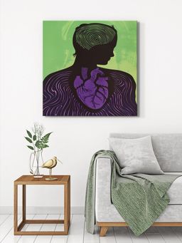 999Store - Mystical Silhouette With Heart Canvas-Wrapped Painting