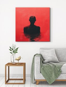 999Store - Reflective Back Silhouette Canvas-Wrapped Painting