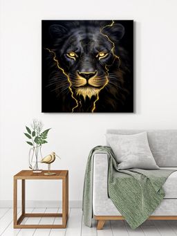 999Store - Electric Lion Canvas-Wrapped Painting