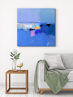 999Store - Blue Serenity Abstract Canvas-Wrapped Painting