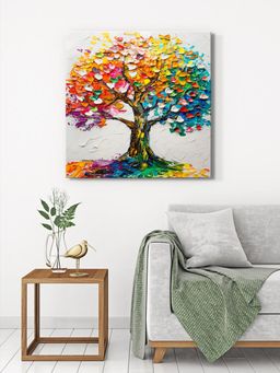 999Store - Colourful Tree Canvas-Wrapped Painting