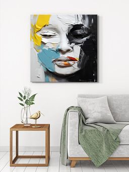 999Store - Abstract Face Canvas-Wrapped Painting