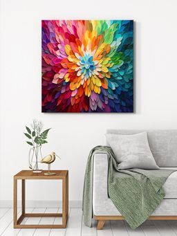 999Store - Colourful Petals Canvas-Wrapped Painting