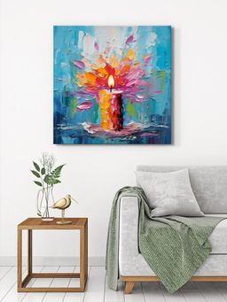 999Store - Candle Abstract Canvas-Wrapped Painting
