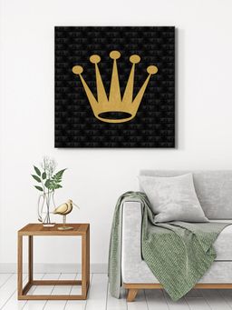 999Store - Golden Crown Canvas-Wrapped Painting