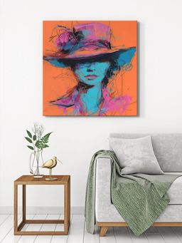 999Store - Hat Silhouette Canvas-Wrapped Painting