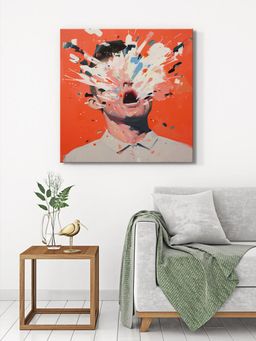 999Store - Exploding Head Canvas-Wrapped Painting
