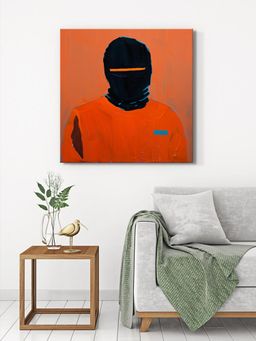999Store - Masked Figure Canvas-Wrapped Painting