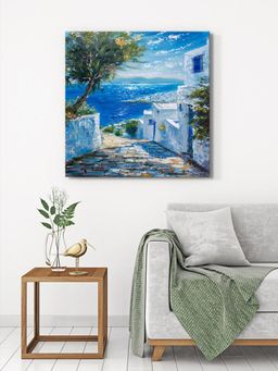 999Store - Mediterranean Street View Canvas-Wrapped Painting