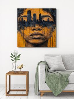 999Store - Urban Portrait Fusion Canvas-Wrapped Painting