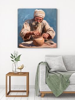 999Store - Rustic Artisan Canvas-Wrapped Painting