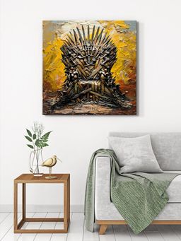 999Store - Majestic Iron Throne Canvas-Wrapped Painting