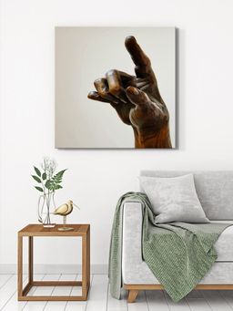 999Store - Wooden Hand Sculpture Canvas-Wrapped Painting