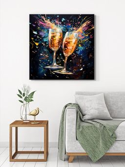 999Store - Canvas-Wrapped Celebration Toast Painting