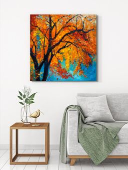 999Store - Golden Autumn Tree Canvas-Wrapped Painting